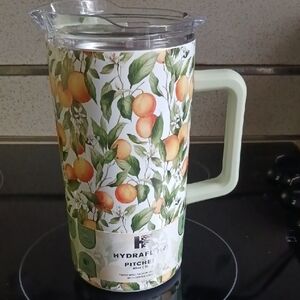 HYDRAFLOW 68oz. Citrus🍊 Design Pitcher ⚜️Triple Wall Vacuum Leak Proof 🍊⚜️🍊⚜️